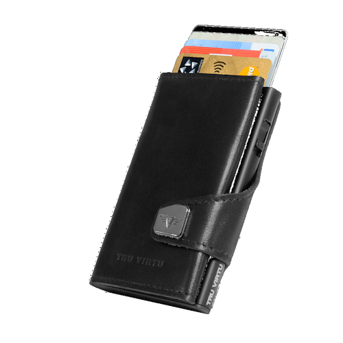 TRU VIRTU Click n Slide Wallet - Nappa Black